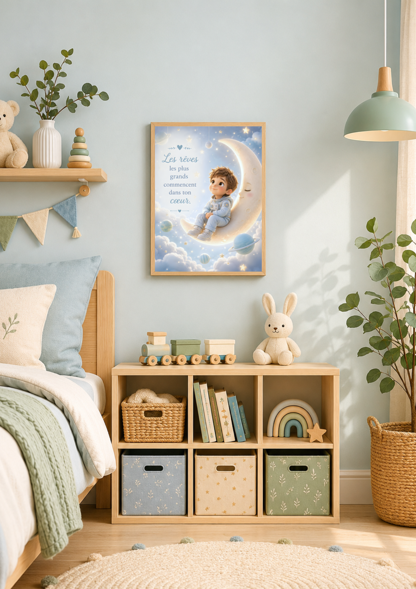 Affiche enfant ♡ Les rêves les plus grands commencent dans ton cœur
