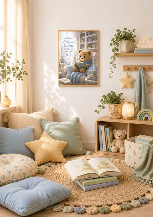 Affiche enfant ♡ Chaque histoire te rend un peu plus fort