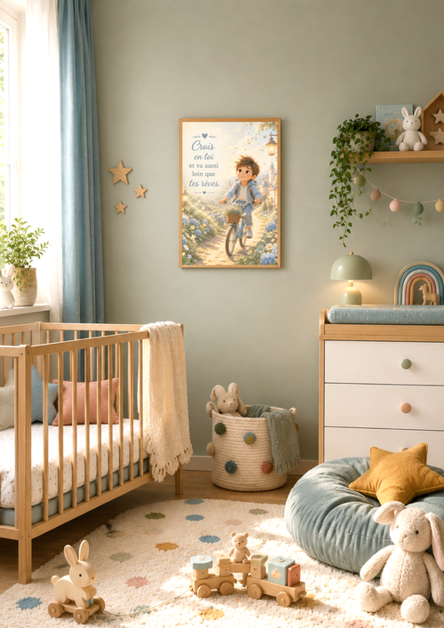 Affiche enfant ♡ Crois en toi et va aussi loin que tes rêves