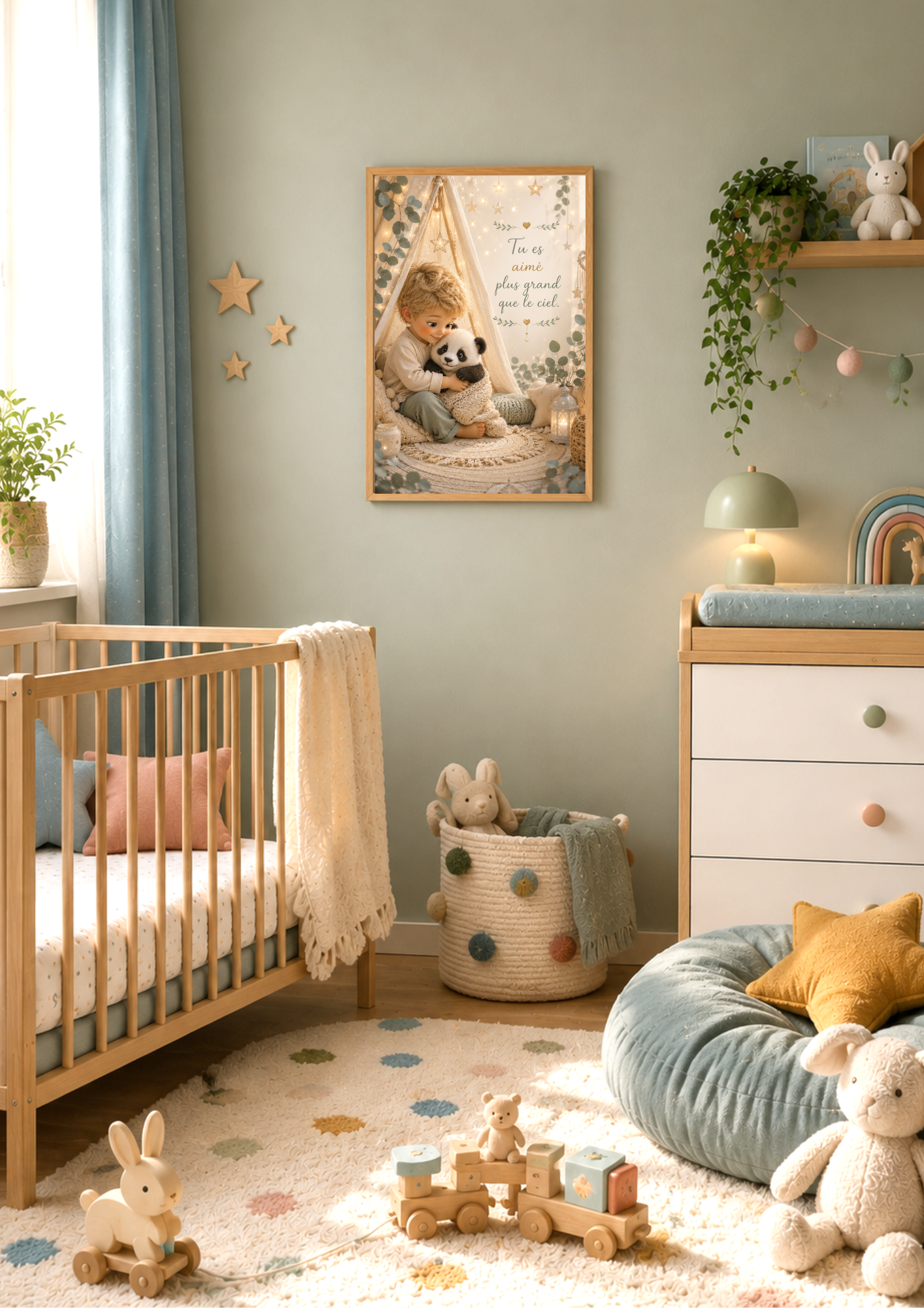 Affiche enfant ♡ Tu es aimé plus grand que le ciel